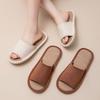 Linen breathable slippers women's four seasons indoor home non-slip deodorant silent soft bottom couple household floor mopping men