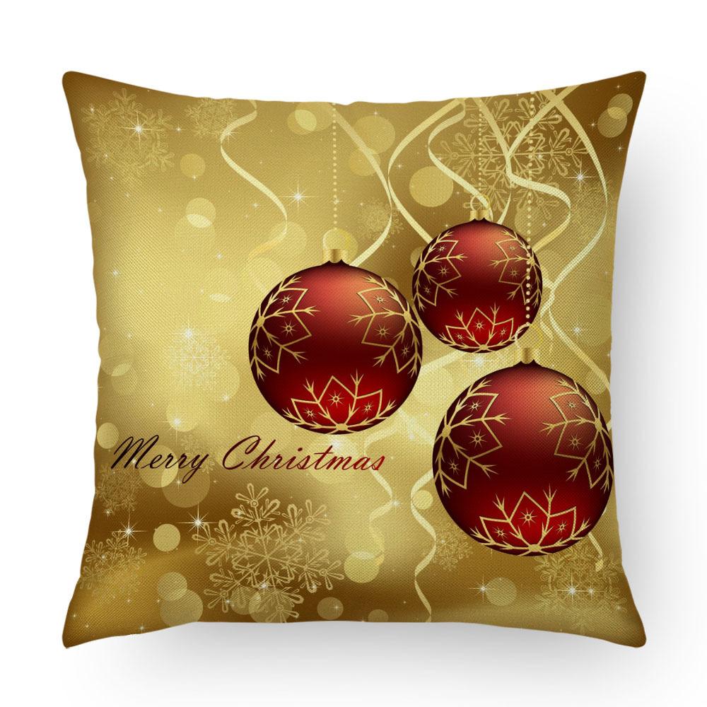 Imitation Linen Pillow Case Home Decoration Christmas Pillow Four-piece Set Living Room Sofa Cushion Cover Bedroom Pillow