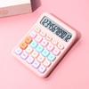 12-digit Electronic Calculator Candy Color Mini Keyboard Calculator Silicone Button Cartoon Math Calculators School Supplies