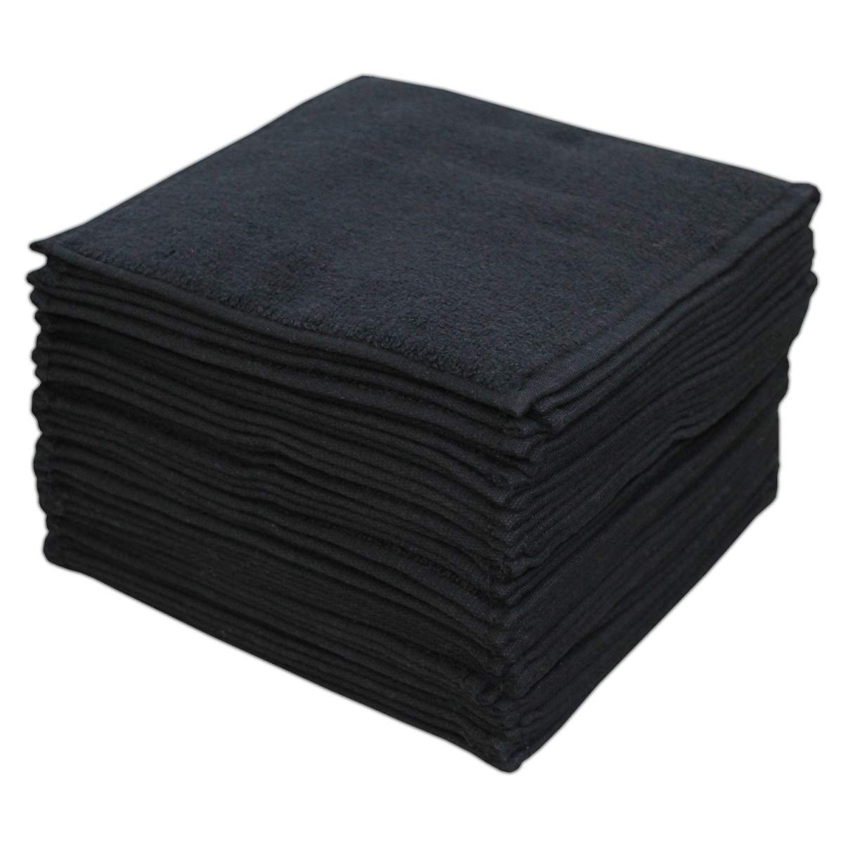 

Легко устанавливается для коммерческого использования x 20 стирок, 100% хлопок, пушистое, нескрученное полотенце, носовой платок, черный, 40, (20 см)