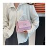 Pink Tote Bowknot Bags Women Single Shoulder Crossbody Bags Niche Fashion Cute Small Square Bag