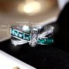 Fashion Silver Color Bowknot Ring Zircon Ring for Women Birthday Wedding Engagement Jewelry Gift CLE