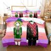 Cute Scared Teen Graphic Kanna Kizuchi Your Turn to Die Psychological Horror Game Bedding Set Duvet Cover With 2 Pillowcases