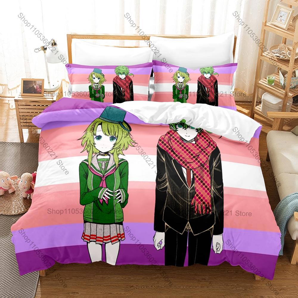 Cute Scared Teen Graphic Kanna Kizuchi Your Turn to Die Psychological Horror Game Bedding Set Duvet Cover With 2 Pillowcases