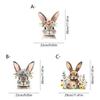 Self-Adhesive Flower Rabbit Sticker Easter Festival Party Sticker New Wall Decal  Glass Decoration