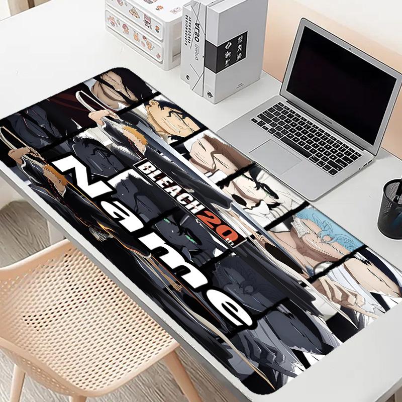 Custom Name Personalized BLEACH Pattern Mousepad, Laptop PC Desk Mat, Decorative Desk Mat for Home Keyboard Pad Gift
