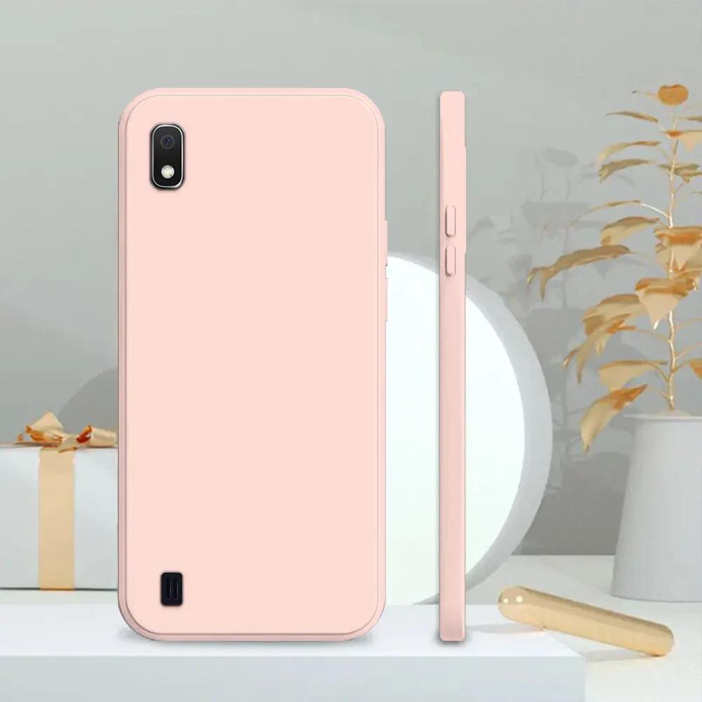 For Samsung A10 Case For Samsung Galaxy M10 A10S Coque Matte Soft Silicone Shockproof Cover Galaxy A10s Square Phone Case Fundas