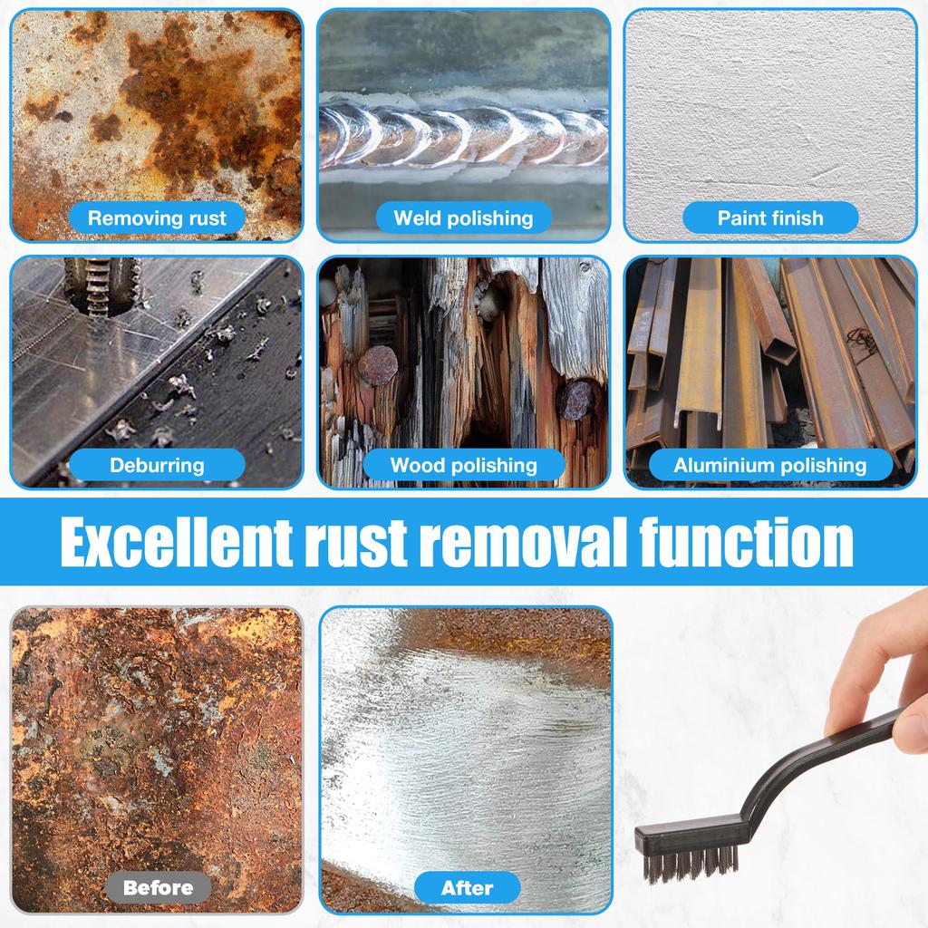 60Pcs Wire Brush Set Industrial Toothbrush Mini Copper Steel Wire Brush Stainless Steel Wire Brush Dirt Hard Cleaning Metal Rust