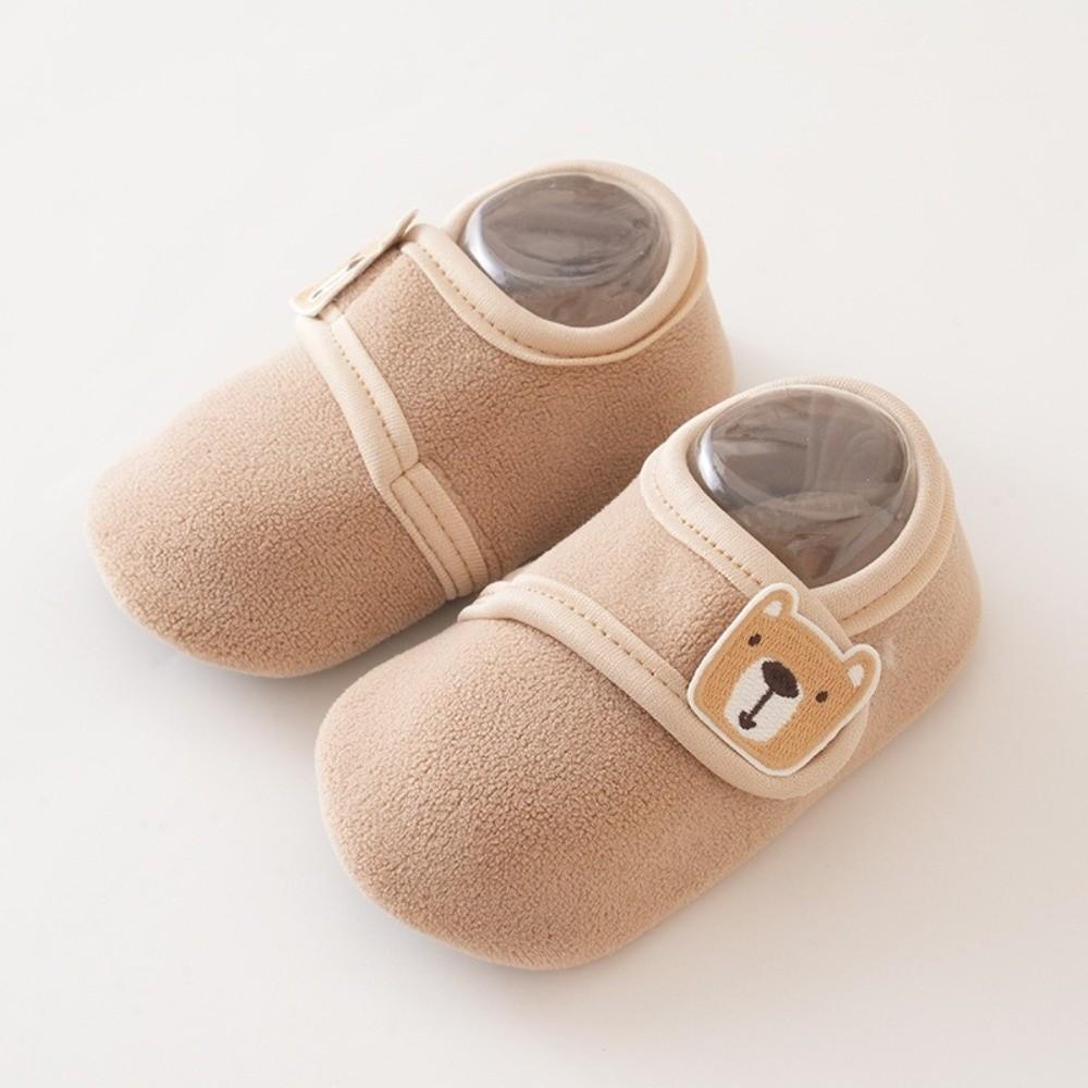 Ein Paar Warme Kleinkindsocken Anti-Rutsch Babysocken Schuhe Niedliche Hausschuhe Kalte Jahreszeit