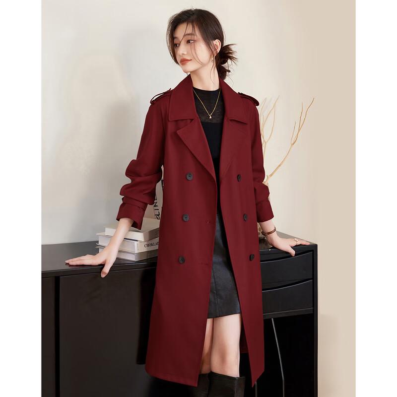 Si Shui Nian Hua Women's Commuter Mid-Length Trench Coat