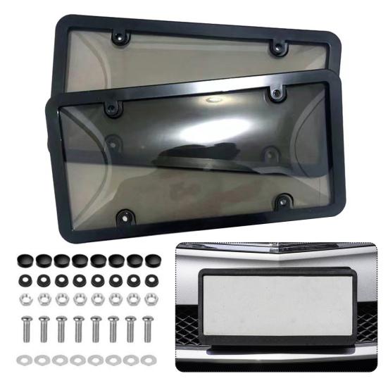 Transparent License Plate Holders with Screws UV Resistant Universal Fit