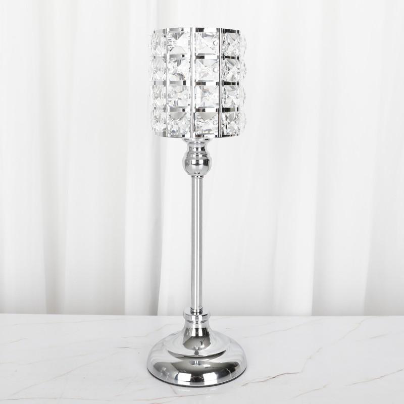 Elegant Gold/ Metal Candle Holder With Crystal Accents Wedding Dinner Party Home Decor