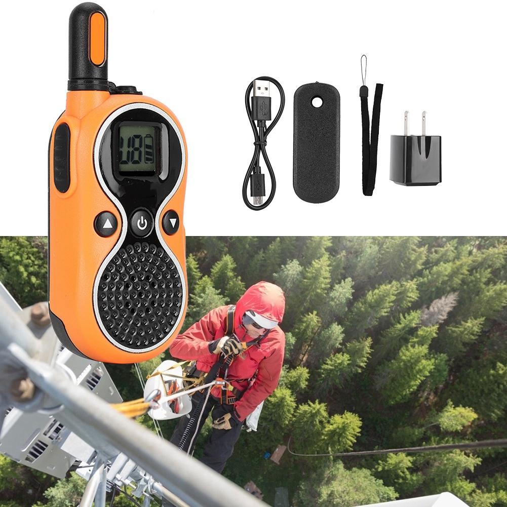 Ultra Thin Mini Walkie Talkie 2W USB Wireless Portable Two Way Radio (Yellow )