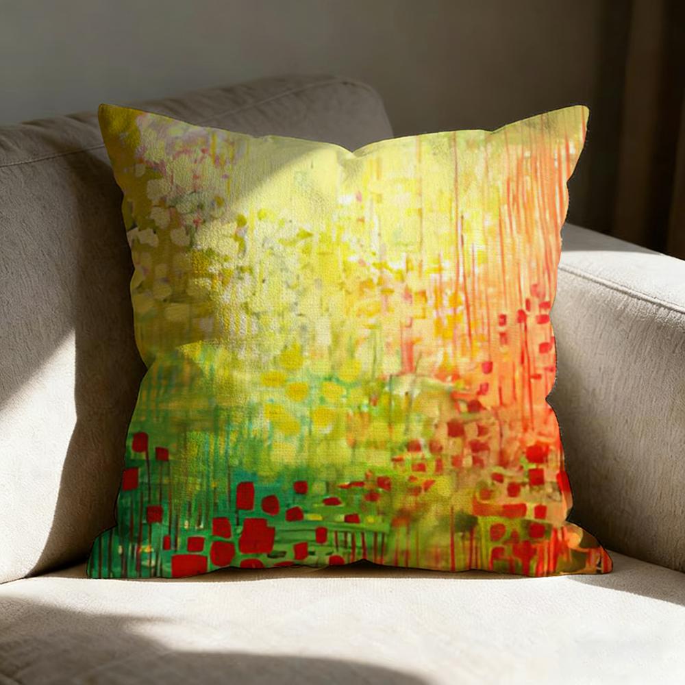 Anime Abstract Paint Colorful Pillow Case Pillowcase, Double-Sided Printed, Sofa Cushion, Bedroom Headboard Pillow
