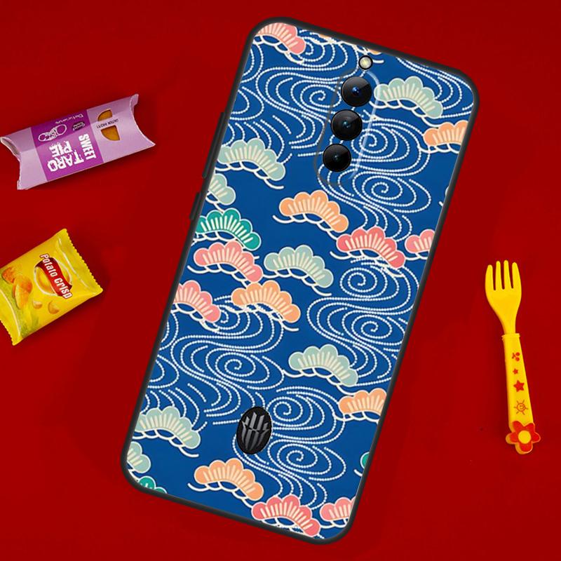 

Japanese Style Floral Texture Phone Case For ZTE Nubia Red Magic 10 9 8 8S 9S 10S 11 Pro Plus 6 7 6S 7S Pro 10 Air Cover Red Magic 9 Pro