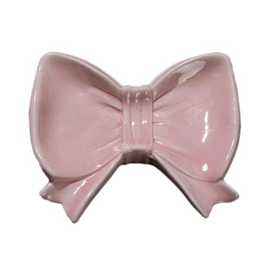Bow Soap Dish Bathroom Ceramic Soap Holder with Self Draining No Water Accumulation Soap Tray for Home Dormitory Washbasin Bathroom Shelf