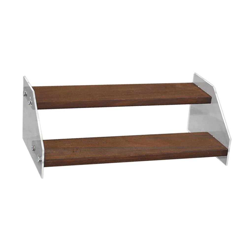 Elegant Wooden Display Rack for Organizing Dessert Jewels and Action Figurines