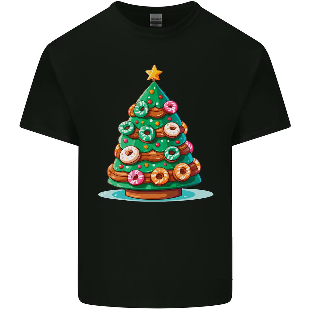 Donut Christmas Tree Funny Xmas Food Kids T-shirt Childrens XXL