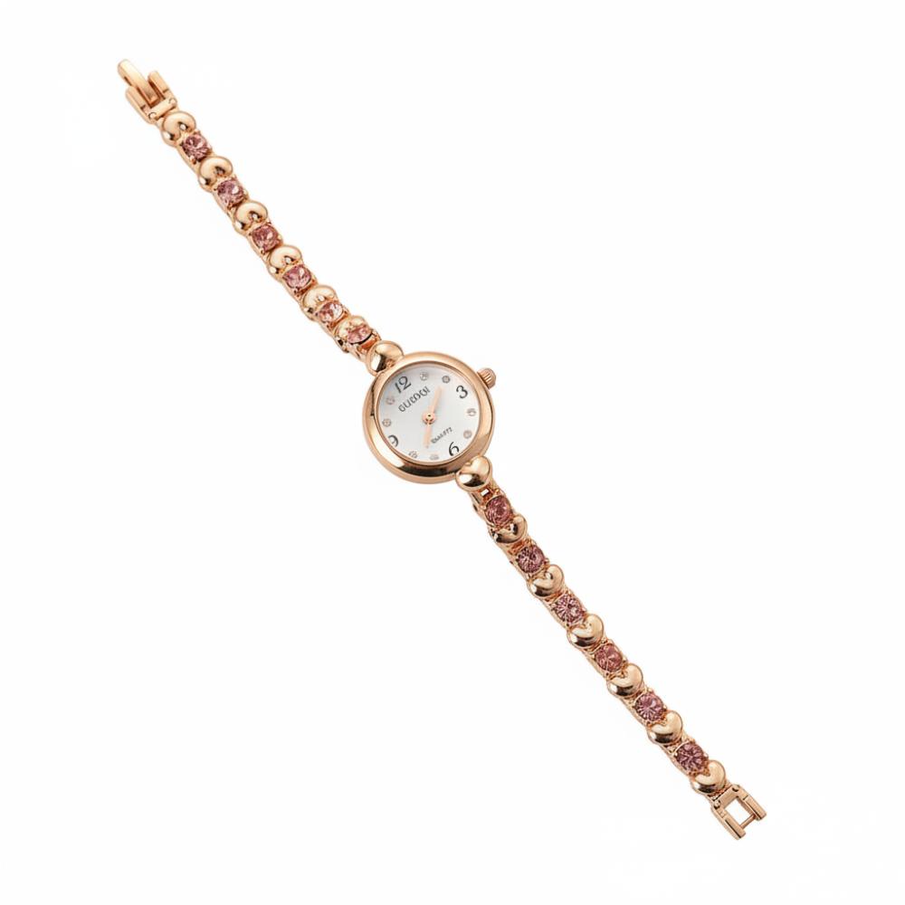 Round Small Dial Luxury Wrist Watches Steel Strap Womens Quartz Wristwatch  Students Gift