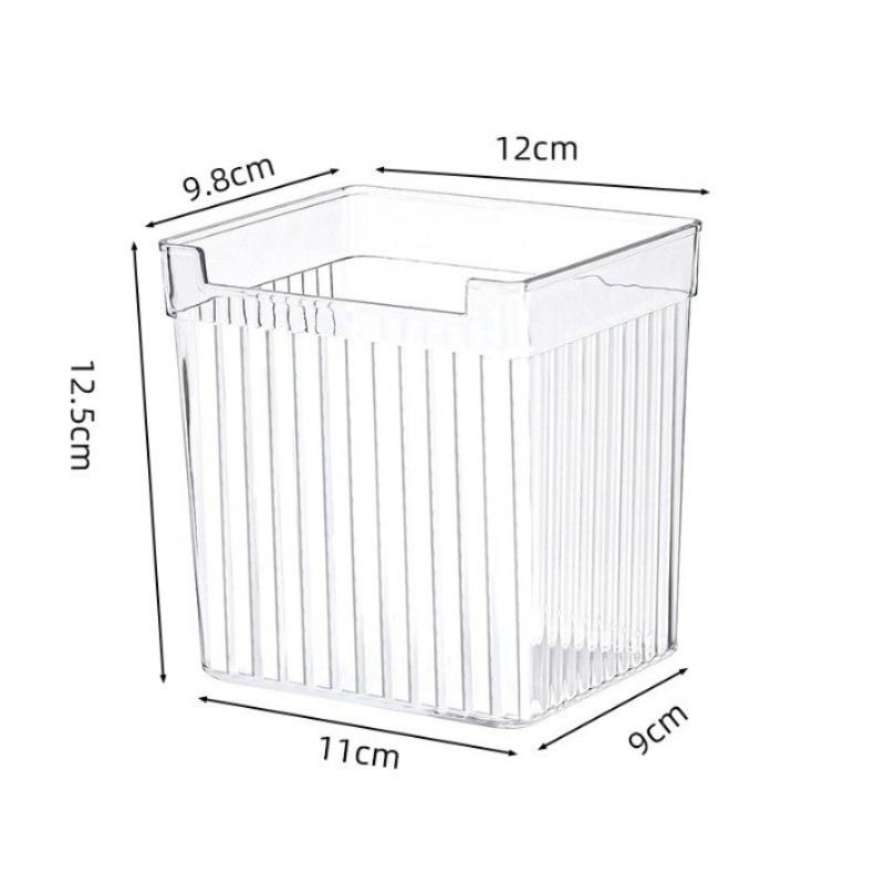 Transparent Pet Plastic Fridge Organizer, Multipurpose Refrigerator Side Door Storage Bin Transparent