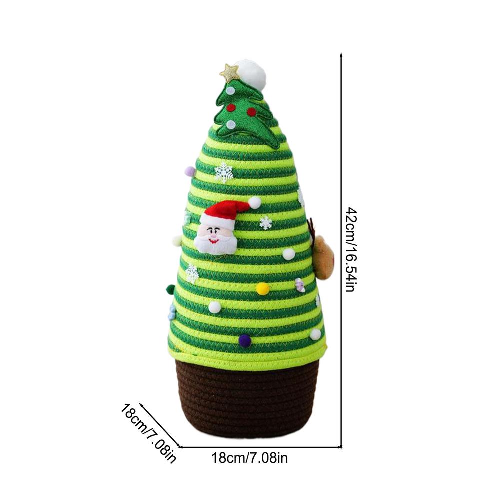 

Christmas Storage Basket Holiday Christmas Tree Shape Storage Box 42cm/16.5inch Holiday Storage Box Hamper Storage Bins With