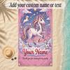 Unicorn Theme Soft Beach Towel Personalized Custom Name Text Towel Portable for Beach Pool Travel