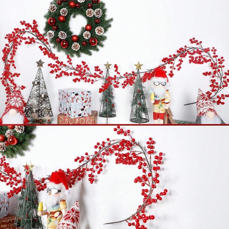 Artificial Christmas Fruit Berry Rattan Christmas Atmosphere Decoration Christmas Fruit Rattan