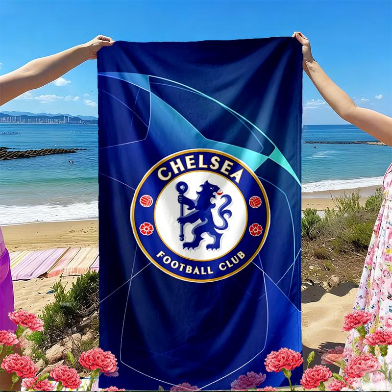 football club.C Print Beach Towel, Versatile Lightweight Absorbent Beach Towel for Pool Surf Yoga Bathroom, Perfect Birthday Holiday Gift