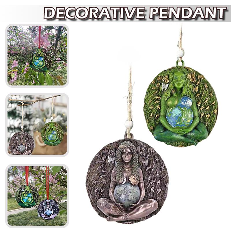 

PDTO Богиня Мать-Земля Орнамент Рождественская елка Автомобиль Подвесной акриловый кулон