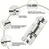 4-Pack Durable Stainless Steel Door Pin Locks, Metal Security Sliding Bolt for Wooden Doors, Anti-Theft Pin Bar for Home Safety