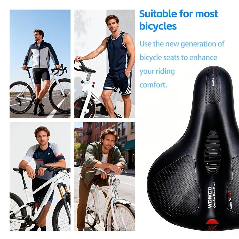 Bicycle Seat Cushion Suitable for Both Men and Women, with Dual Shock Absorption Memory Foam Padding, Waterproof Saddle f Stationary, Sports, Mountain