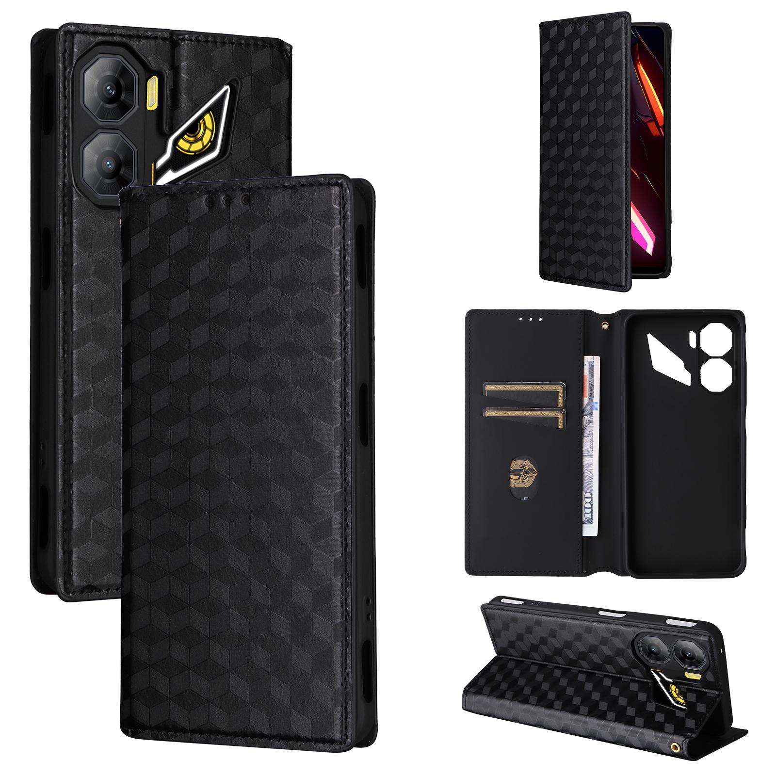 

Чехол-книжка для ZTE nubia Neo 3 из искусственной кожи, полная защита корпуса с [блокировкой RFID], противоударный, прочный, ретро чехол для телефона for ZTE nubia Neo 3 чёрный