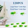 Tiny Resin Turtles 120 Pieces Miniature Sea Turtle Figurine Mini Sea Creatures Tortoise Animals Figurines Garden Micro Landscape Home Terrarium