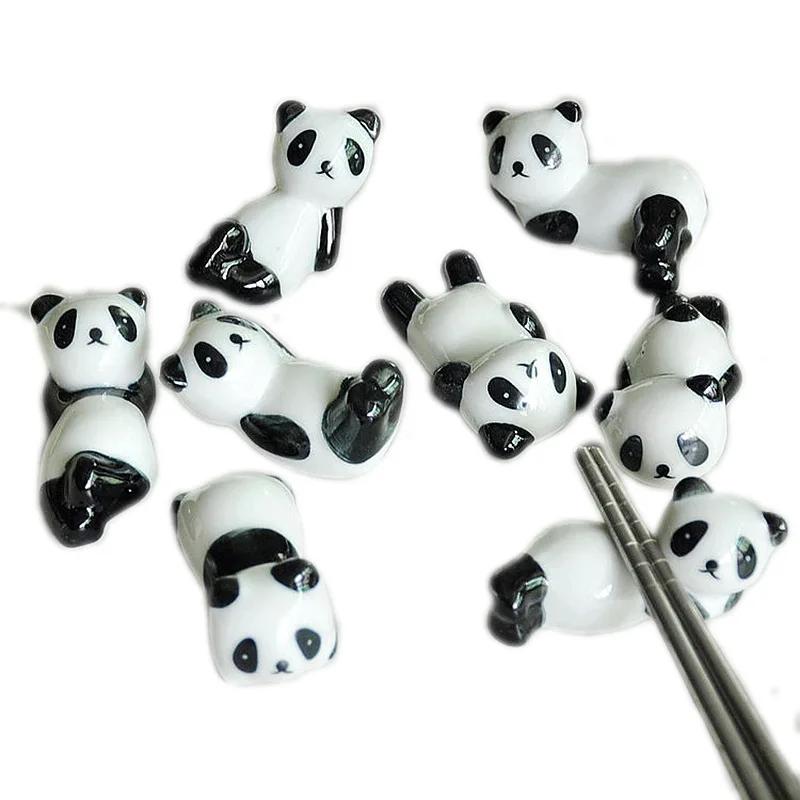 Mode Keramik Essstäbchen Cartoon Halter Ständer Panda Essstäbchenhalter Matte Essstäbchen Pflege Mode Küchengeschirr Werkzeuge