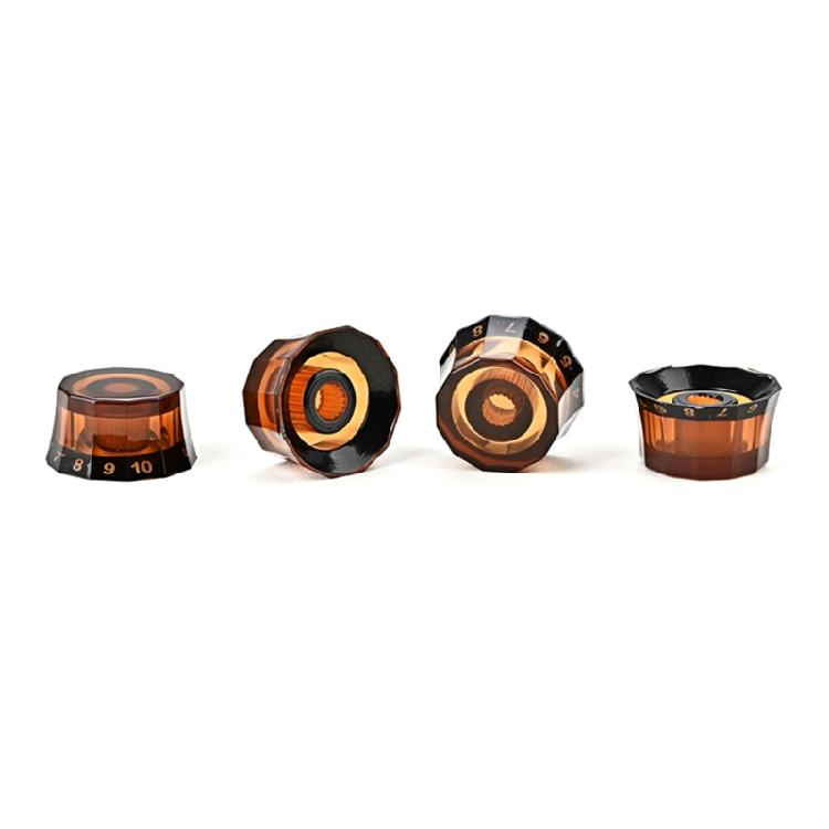 4Pcs Guitar Knobs Volume Tone Control Guitar Knobs Top Hat Knobs 6mm Shaft Hole