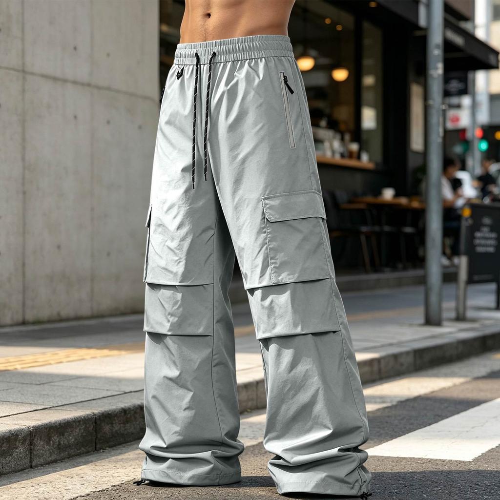 Men's Ice Silk Lightweight Loose Fit Outdoor Pants for Summer Hiking and Travel