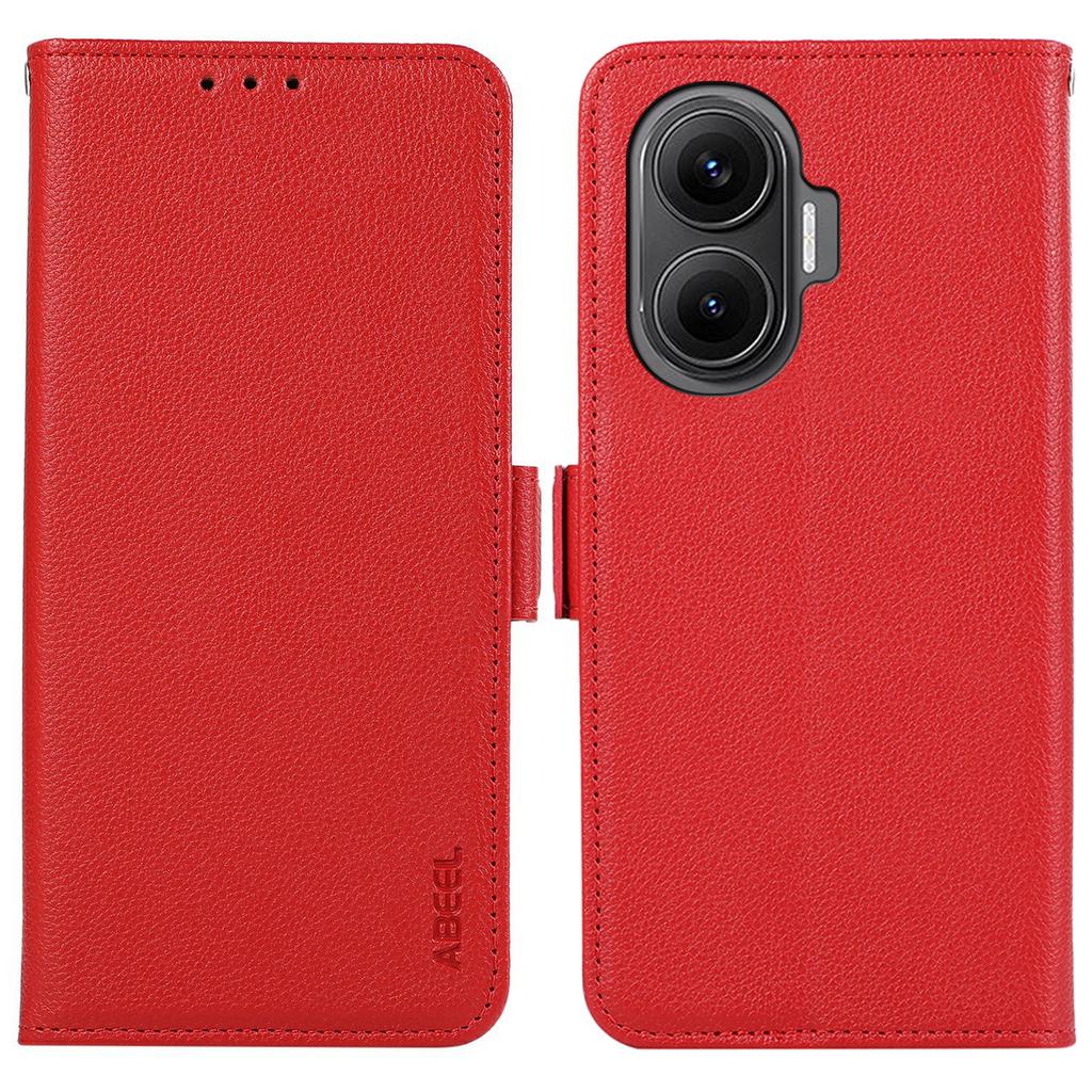 ABEEL For Xiaomi Redmi Turbo 4 Pro 5G/Poco F7 5G Case Litchi Texture Leather RFID Blocking Phone Cover