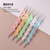 5 Pcs Nail Art Dotting Pens Dual-Ended Rhinestone Gem Pick Up Flower Painting Manicure Tool