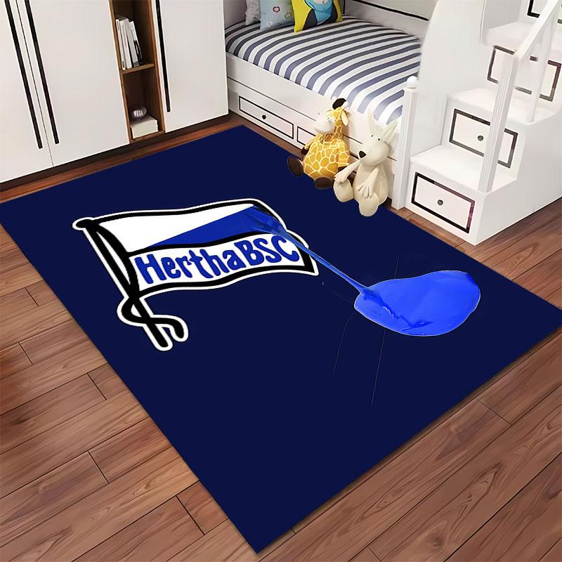 Hertha BSC Flag Design Carpet suitable as a non-slip mat for the living room or bedroom sofa