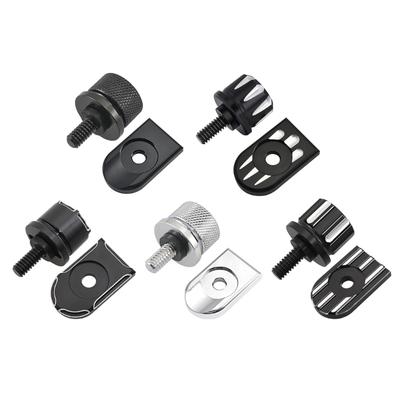 Seat Bolt Tab Screw Mount Knob Cover Metal Alloy Quick-Release Hardware Kit Black Knurled Billet Aluminum for 1996-2022