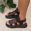 Shoes Women Sandals 2025 Summer New Fashion Platform Shoes Breathable Eugene Yarn Mesh Hook & Loop Sandals Sandalias