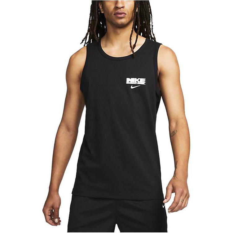 Nike Tank Tops Men's Black Crew Neck Moderate Straight Fit FJ2301-010