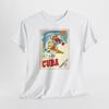 1950 Cuban Travel Unisex Heavy Cotton Tshirt Tops Tee - JUST A HOP Cuban Tshirt Tops Tee, Vintage