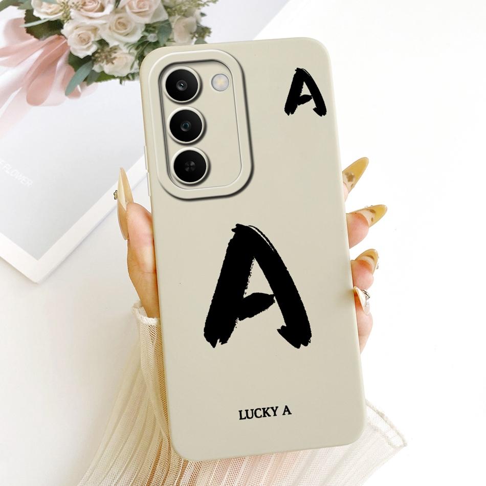 For Realme C83 Lucky Initial Letter Phone Case For Realme C83 C 83 5G Soft Silicone Cases Bumpers