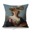 French Madame British Duchess Princess Rococo Oil Painting Art Royal Court Hotel Lobby Wall Decoration Pillow Case Cushion Cover