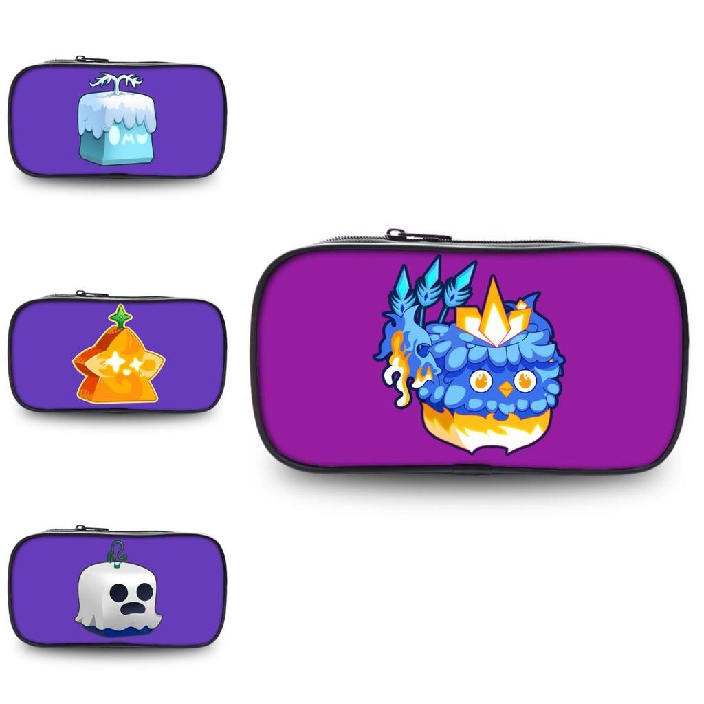 Durable Polyester Blox Fruits Roblox Pencil Case For Students With Large Capacity