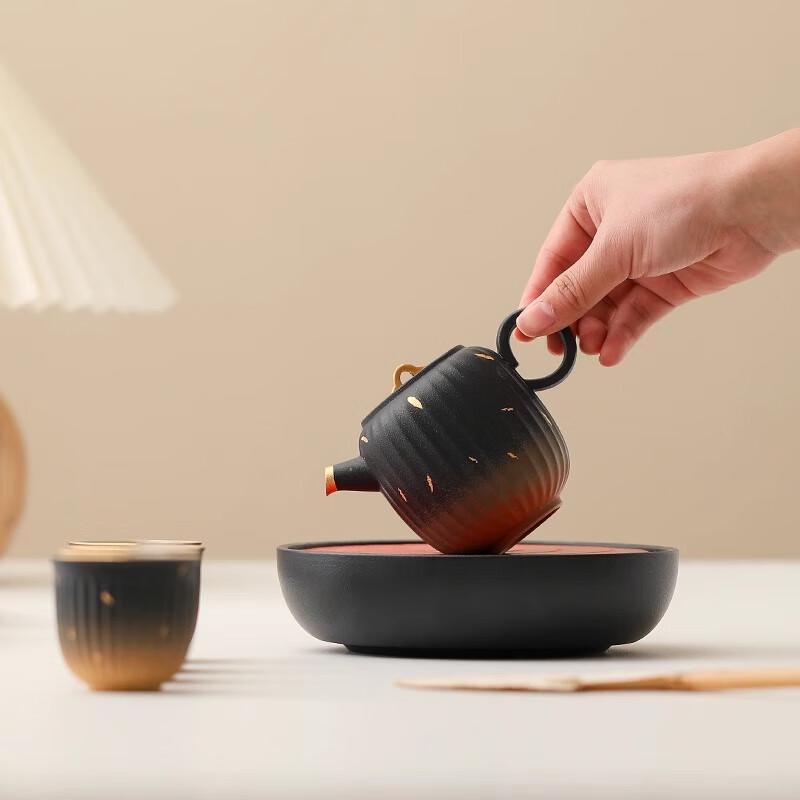 Yaxun Siyuan Autumn Mountain View Ceramic Kung Fu Tea Set