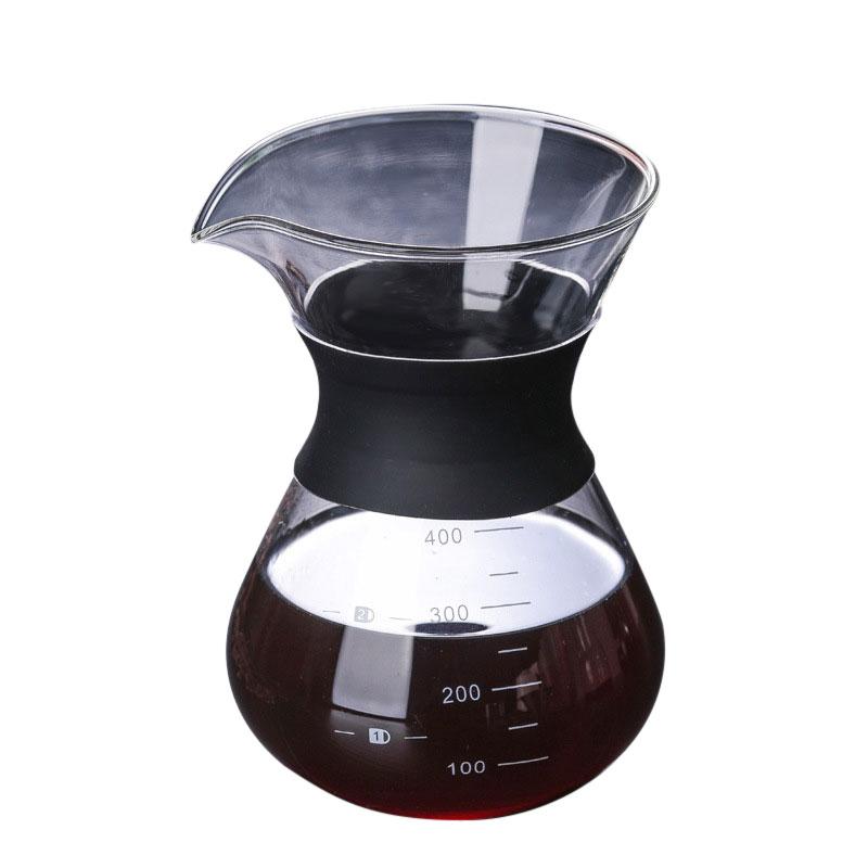 Reusable Glass Coffee Pot with Stainless Steel Filter Drip 200ml 400ml Coffee Pot Dripper Barista Pour Over Coffee Maker