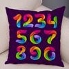 Creative Colorful Abstract Number Cushion Cover Double Sided Soft Polyester Home Decor Pillow Case