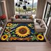 Daisy Sunflower Floral Pattern Carpet Non-Slip Area Rugs for Home Bedroom Living Room Sofa Kitchen Decor Kids Play Mats Beauty